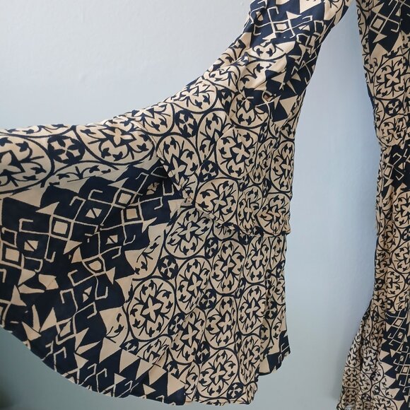 Plenty by Tracy Reese Anthropolgie Dress Sz S Bohemian Mini Flutter Sleeve - Picture 11 of 16